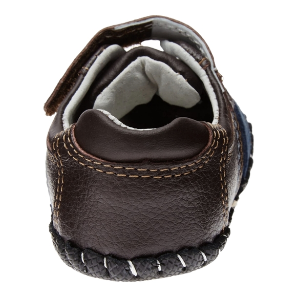 NIB pediped Originals Boys 'Channing' Infant Crib Shoe Brown, Small 6-12 months - Picture 6 of 10